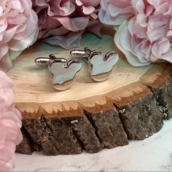 Silver Mickey Mouse Head Cufflinks - Picture 6 of 15